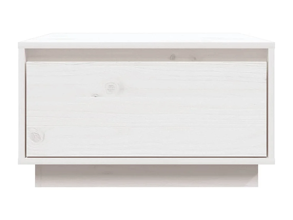 Table basse salon-Table d'appoint Blanc 55x56x32 cm Bois massif de pin SHL28556
