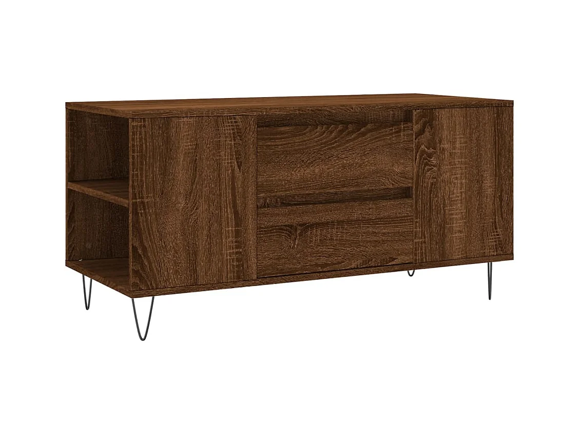 Mesa de centro | Mesa auxiliar superficie vidrio transparente acero 50x50x40 cm SHL4481