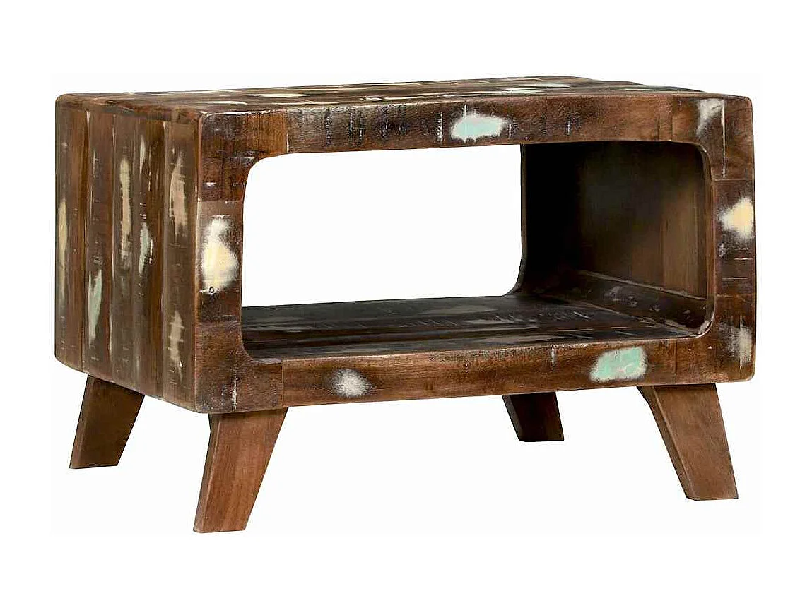 Couchtisch-Wohnzimmertisch-Beistelltische Mehrfarbig 50x50x35 cm Massives Altholz SHL92928