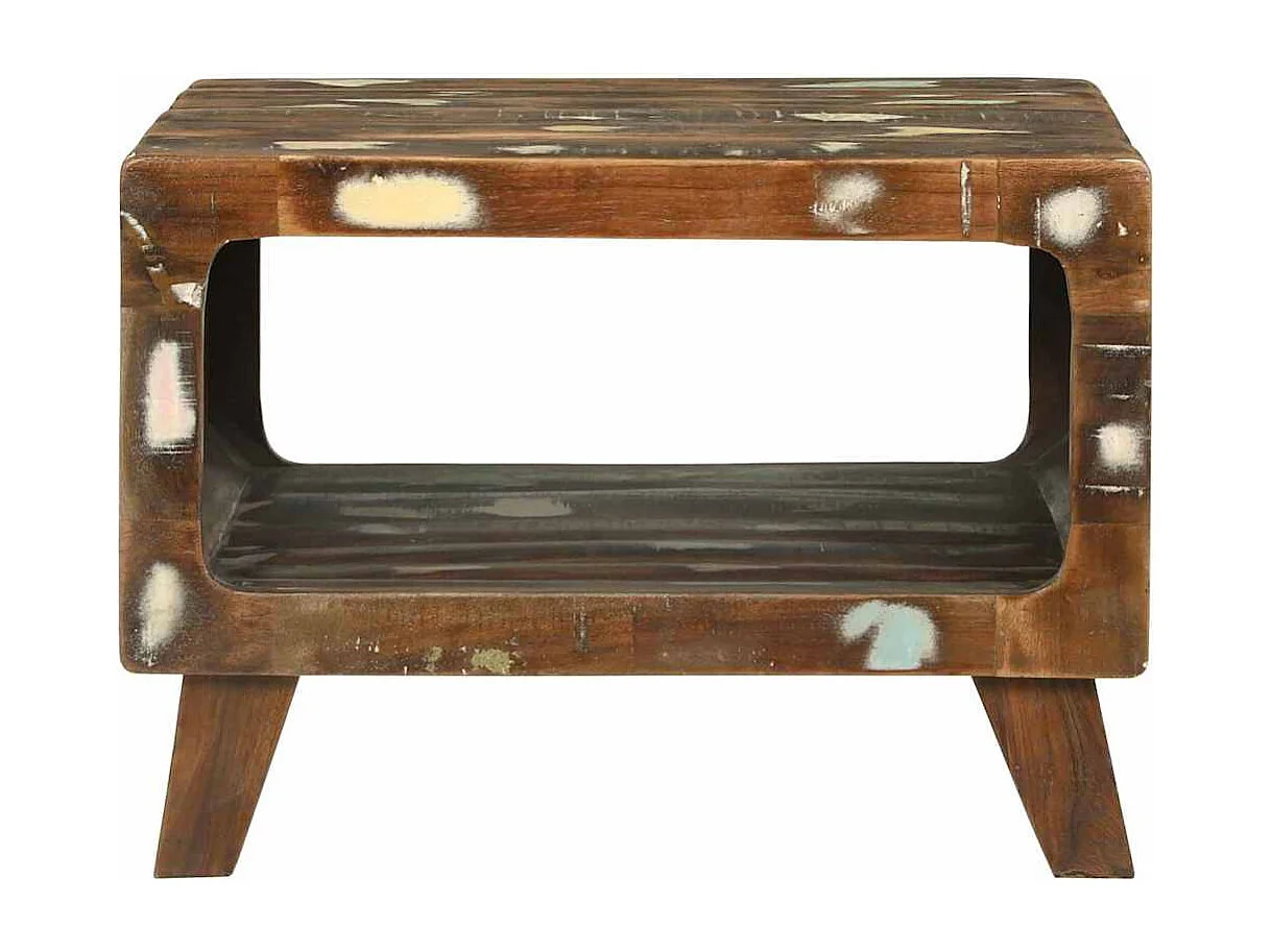 Couchtisch-Wohnzimmertisch-Beistelltische Mehrfarbig 50x50x35 cm Massives Altholz SHL92928