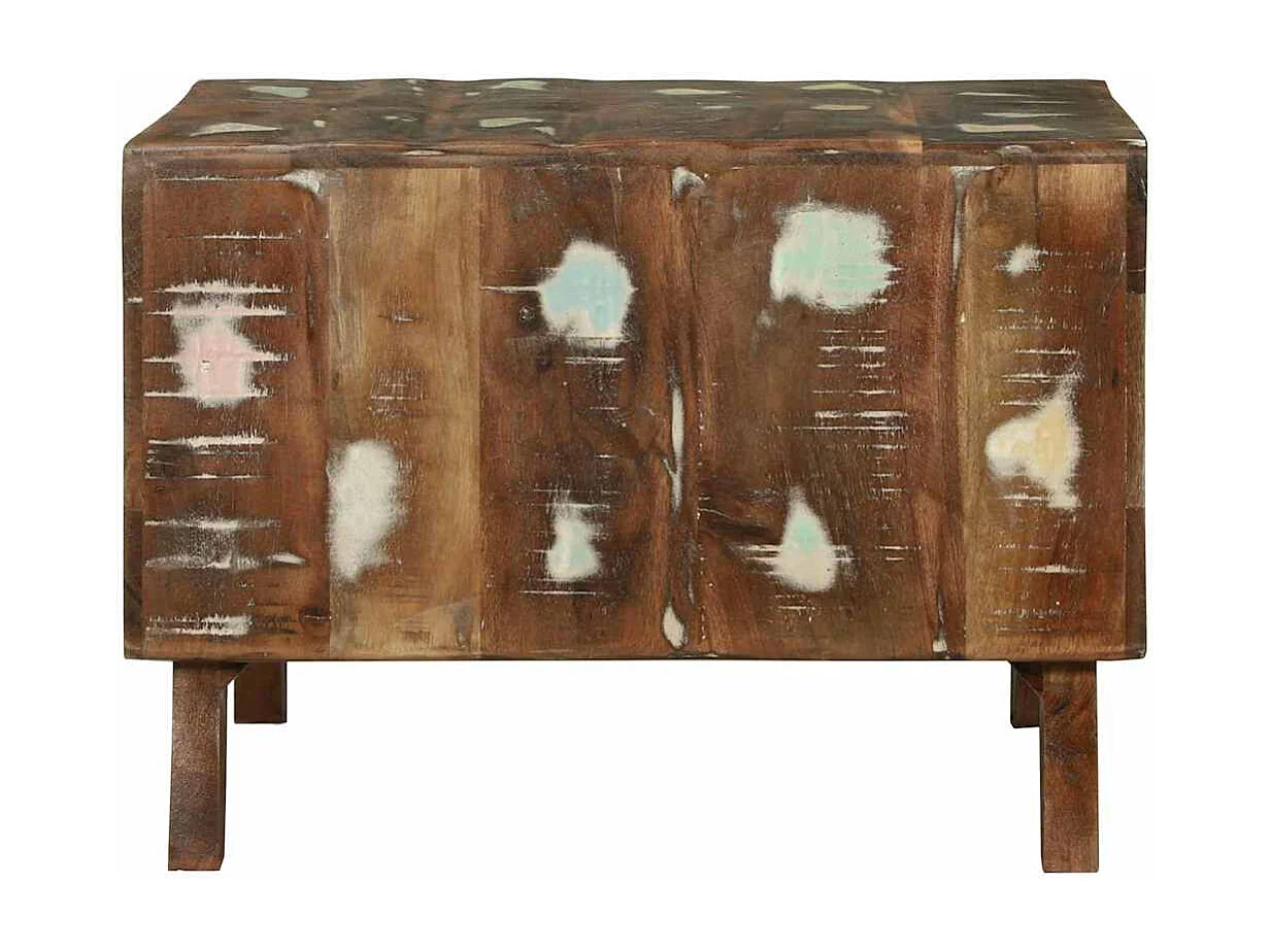 Couchtisch-Wohnzimmertisch-Beistelltische Mehrfarbig 50x50x35 cm Massives Altholz SHL92928