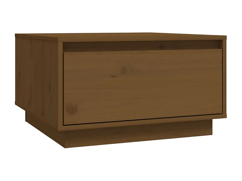 Mesa de centro | Mesa de apoio 55x56x32 cm pinho maciço castanho mel