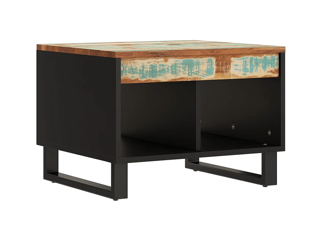 Mesa de centro | Mesa auxiliar con Infinity LED roble ahumado 70x50x50 cm SHL1495