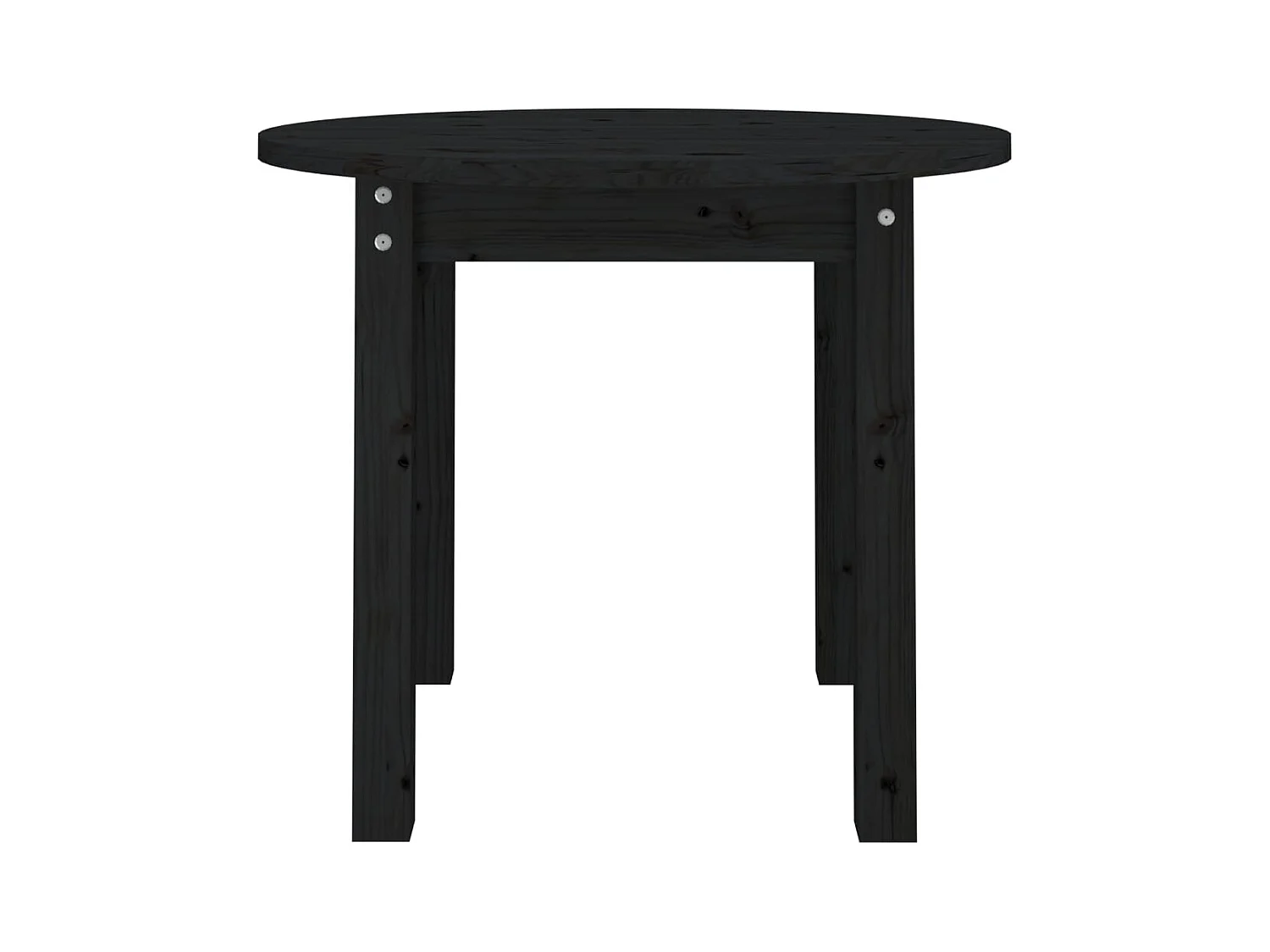 Table basse salon-Table d'appoint Noir Ø 55x45 cm Bois massif de pin SHL65622