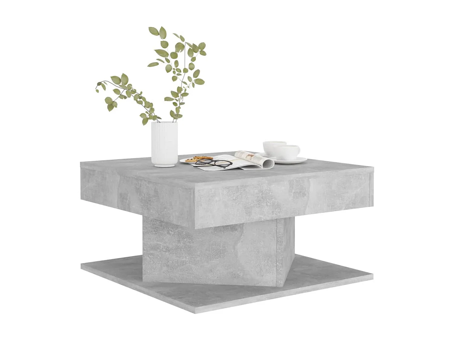 Table basse salon-Table d'appoint Gris béton 57x57x30 cm Bois d’ingénierie SHL94967