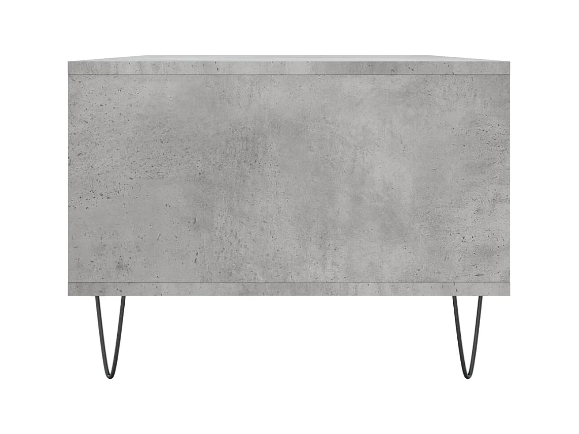 Mesa de centro | Mesa auxiliar madera ingeniería metal marrón roble 70x50x50 cm SHL2446