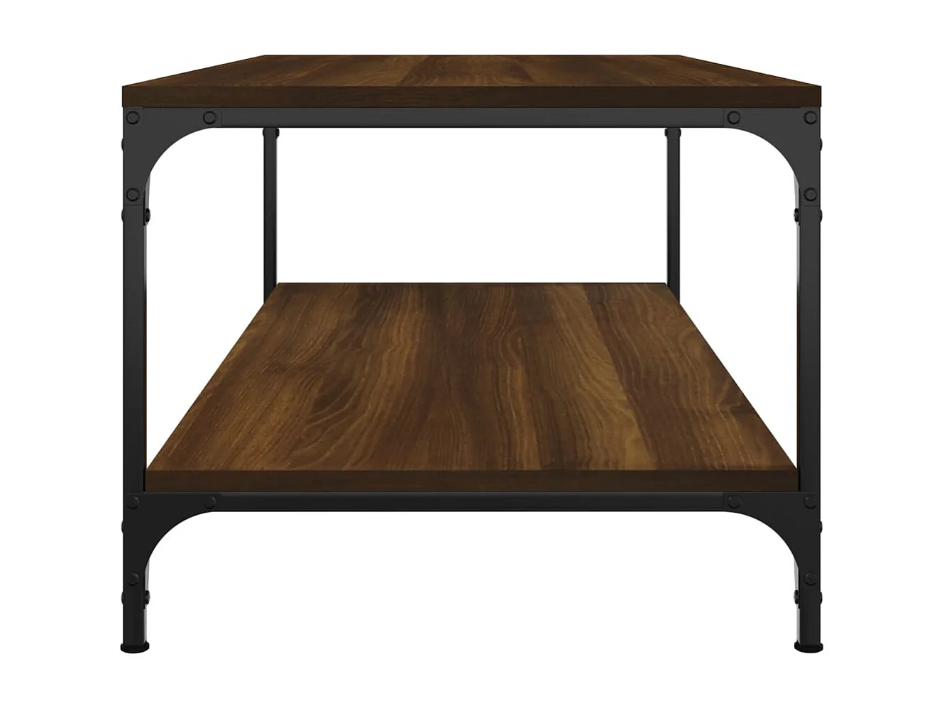 Mesa de centro | Mesa auxiliar madera contrachapada roble ahumado 55x55x36,5 cm SHL1327