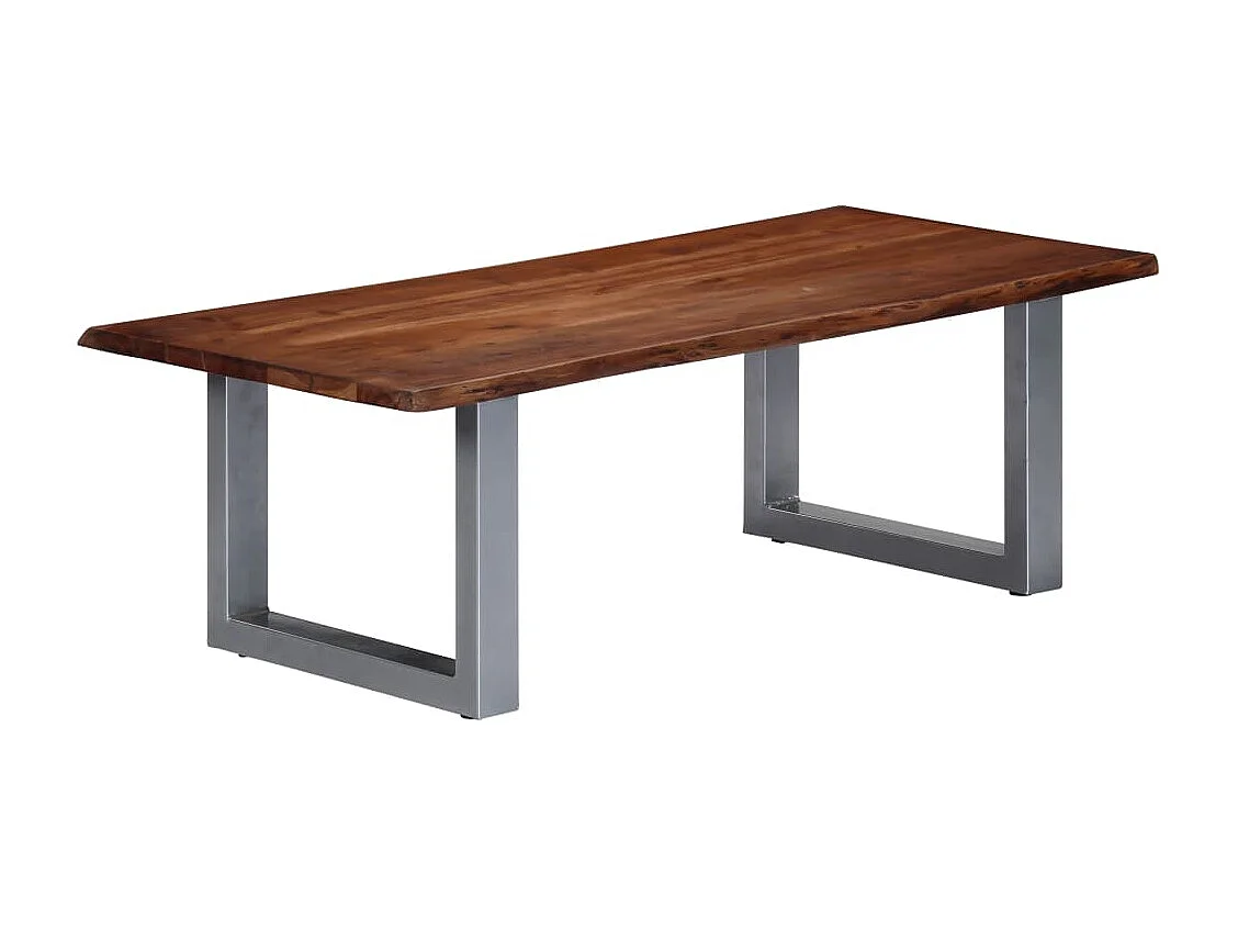 Couchtisch-Beistelltische-Sofatisch mit lebenden Kanten 115x60x40 cm Massivholz Akazie SHL36859