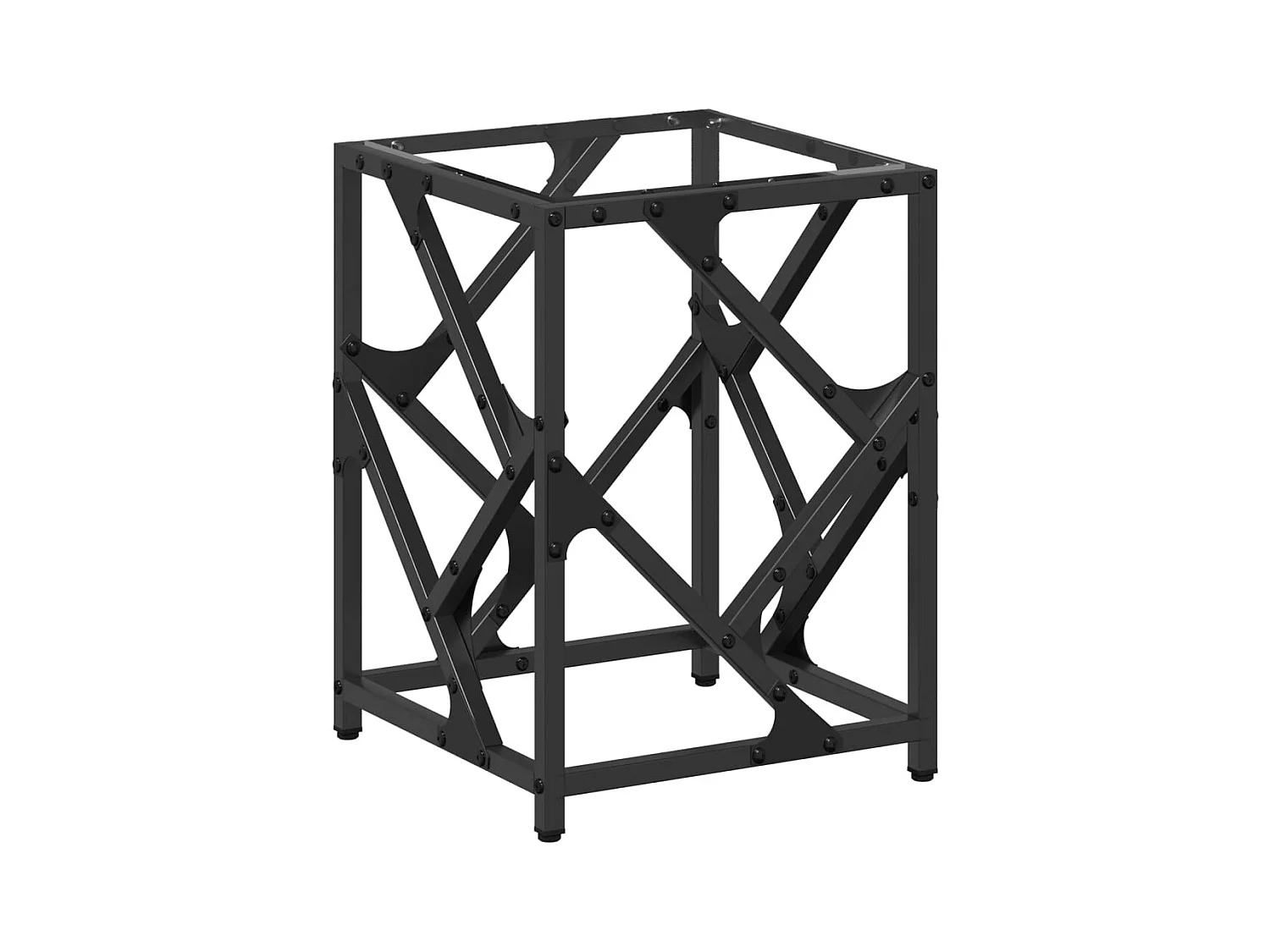 Table basse salon-Table d'appoint-dessus en verre transparent 30x30x41 cm acier SHL81831