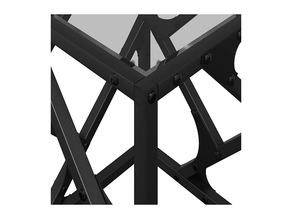 Mesa de centro-Mesa auxiliar gris brillo 100x100x35 cm SHL3859