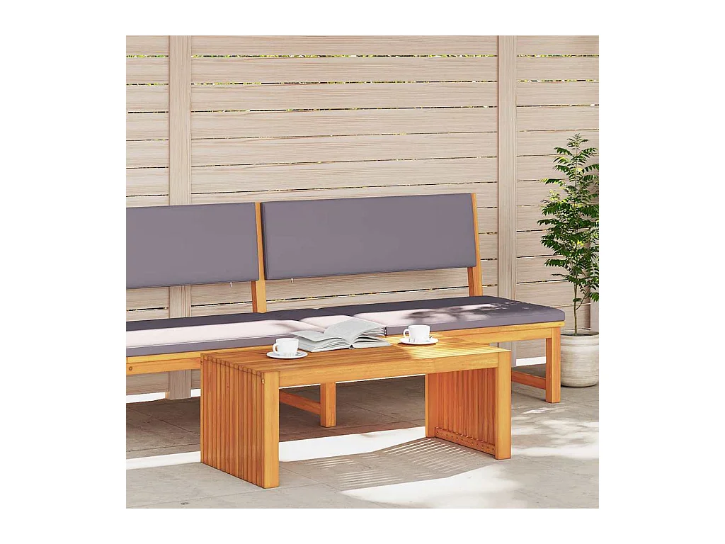 Set mesa de centro madera ingeniería roble marrón 100x48x40 cm SHL210581