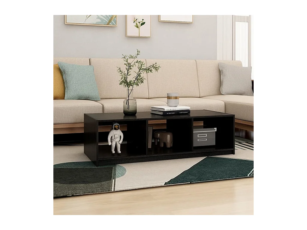 Mesa de centro | Mesa auxiliar de madera maciza de pino gris 71x49x55 cm SHL630605