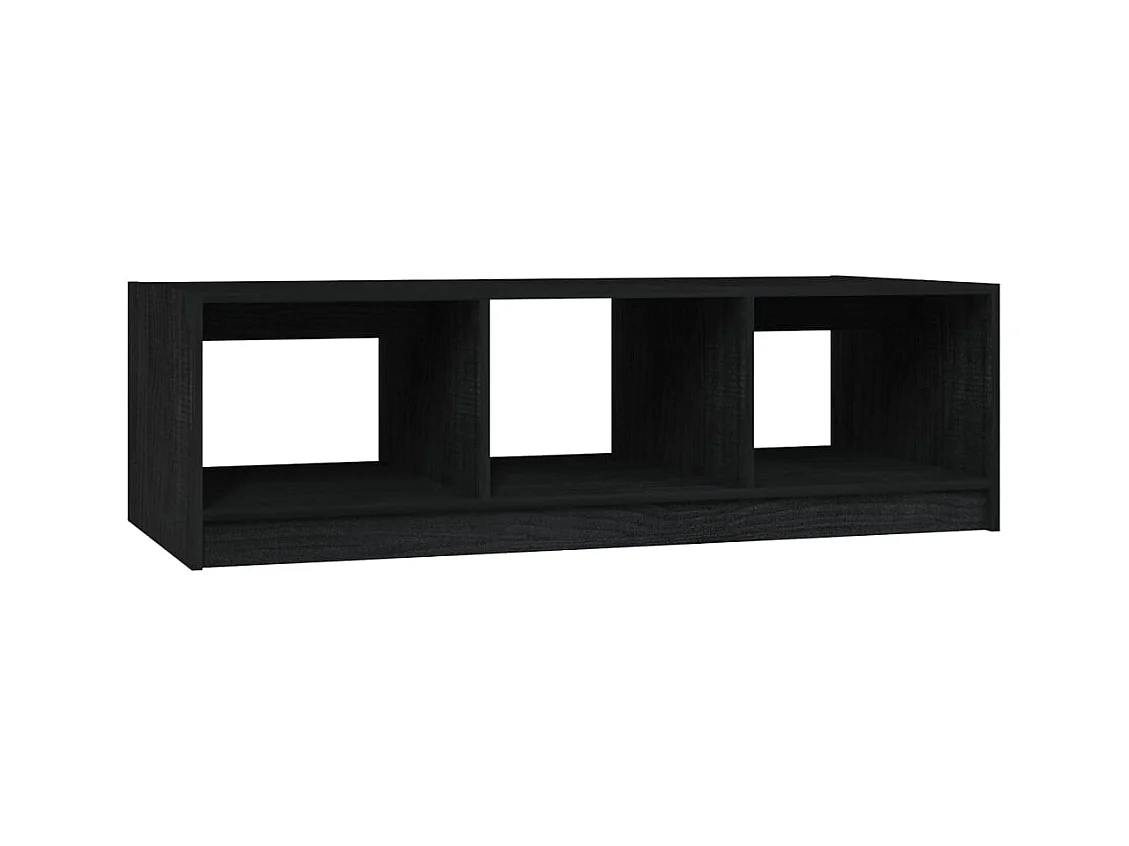 Table basse salon-Table d'appoint noir 110x50x34 cm bois de pin massif SHL67308