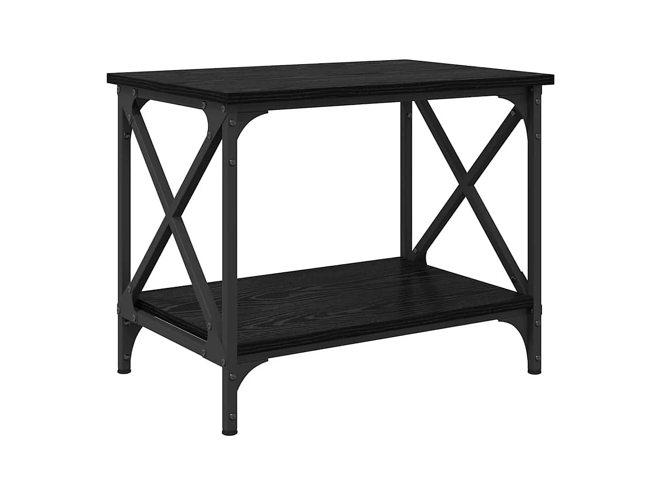 Table basse salon-Table d'appoint Chêne noir 55x38x45 cm Bois d'ingénierie SHL45074
