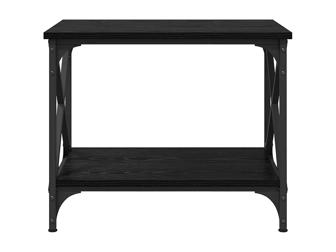 Couchtisch-Beistelltische-Sofatisch Schwarz Eichen-Optik 55x38x45 cm SHL86782