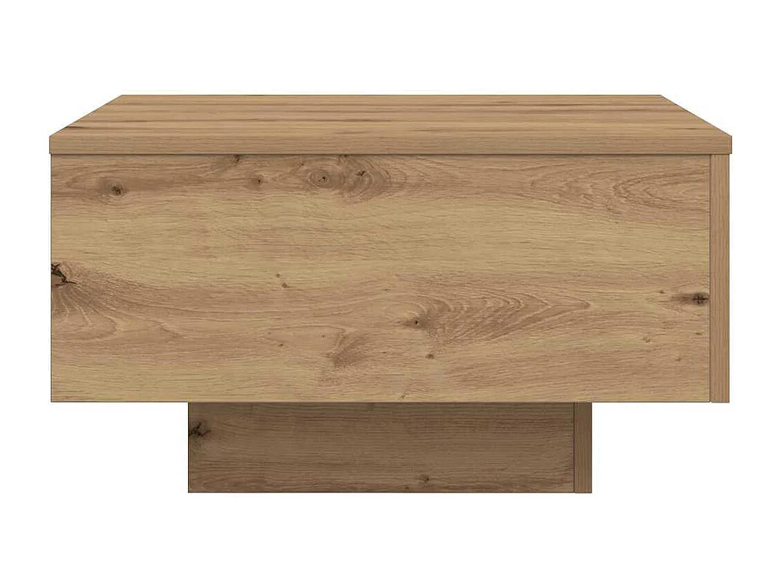 Salontafel | Woonkamertafel | Koffietafel artisanaal eikenkleurig 55 x 55 x 31 cm Bewerkt hout