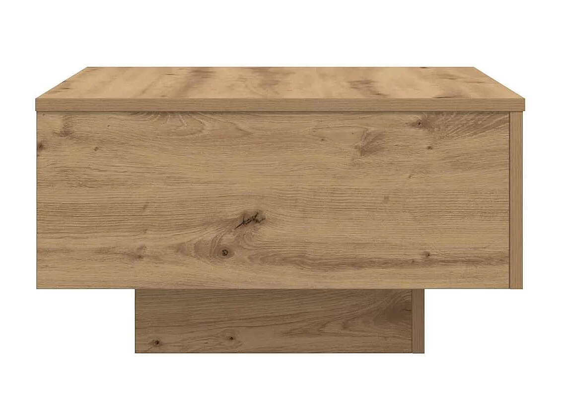 Salontafel | Woonkamertafel | Koffietafel artisanaal eikenkleurig 55 x 55 x 31 cm Bewerkt hout