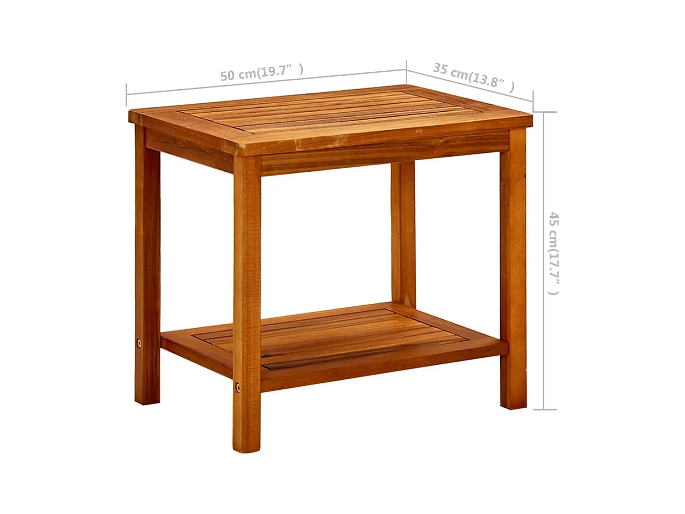 Mesa de centro | Mesa de apoio | Mesa de café 50x35x45 cm madeira de acácia maciça