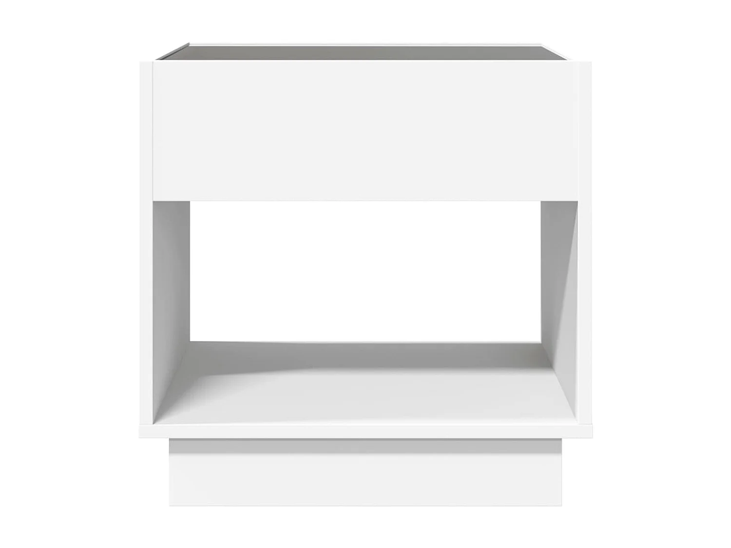 Mesa de centro | Mesa de apoio luzes LED Infinity 50x50x50 cm branco