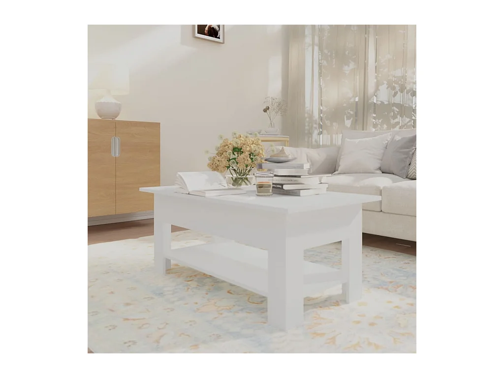 Mesa de centro | Mesa auxiliar de madera maciza de pino gris 80x80x45 cm SHL2860