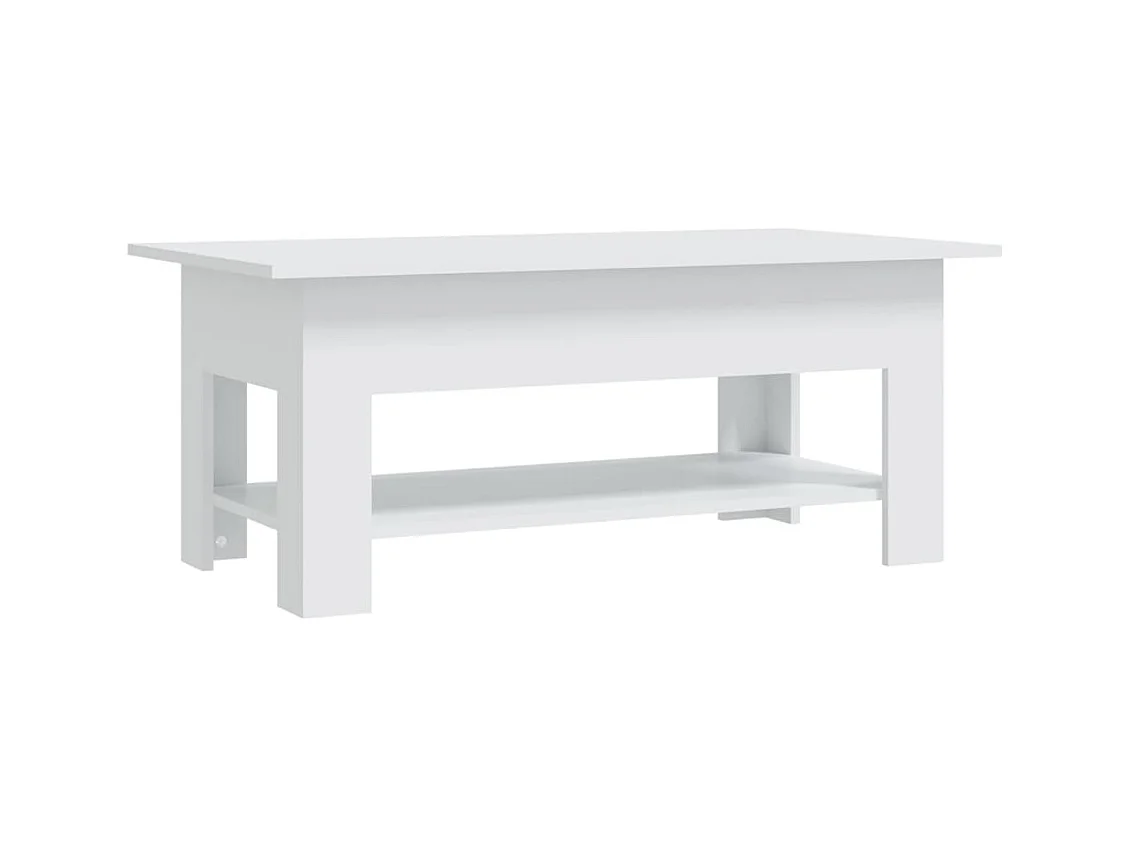 Table basse salon-Table d'appoint blanc 102x55x42 cm bois d'ingénierie SHL17083