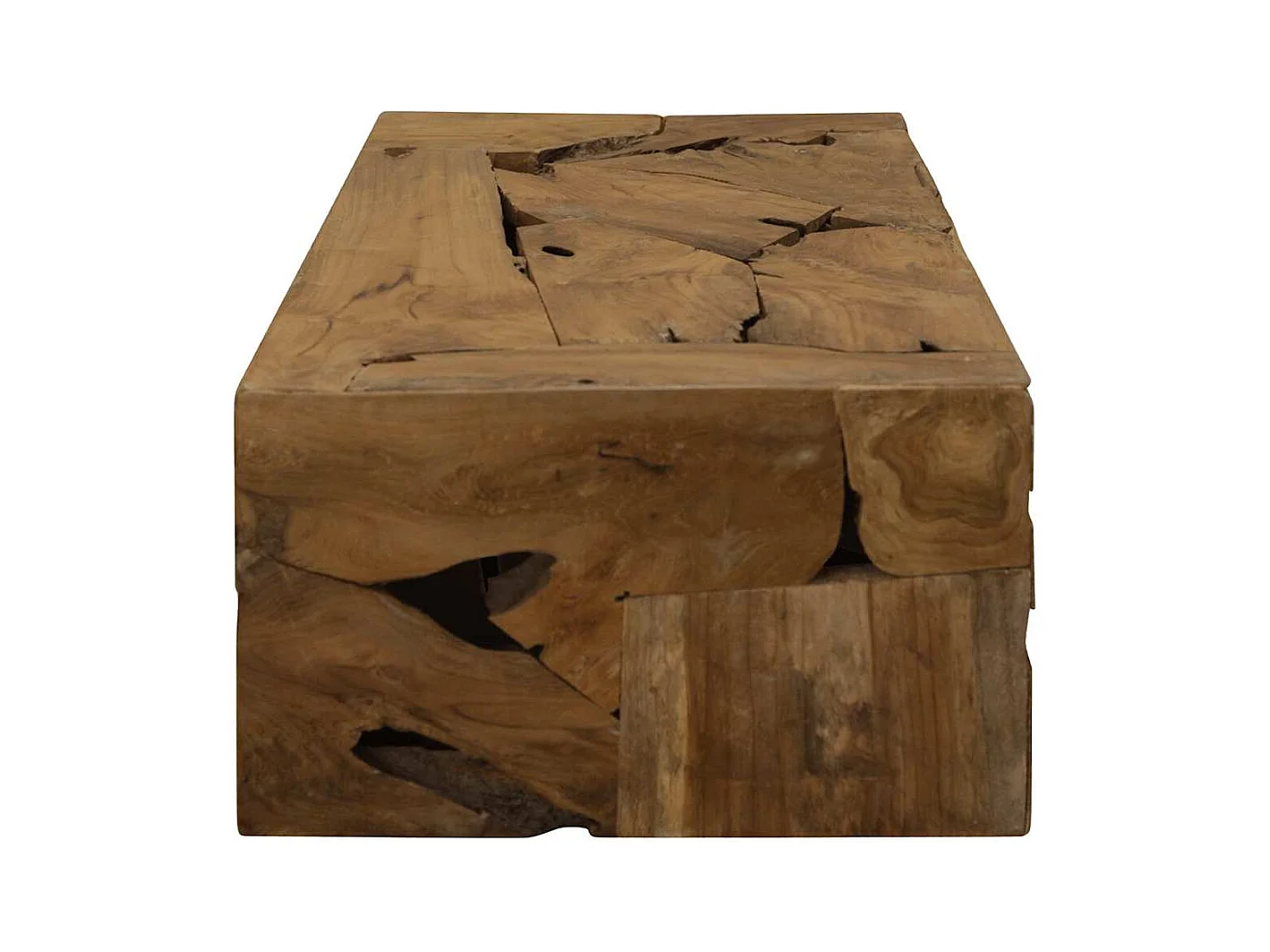 Table basse salon-Table d'appoint 90x50x30 cm Teck véritable Marron SHL59295