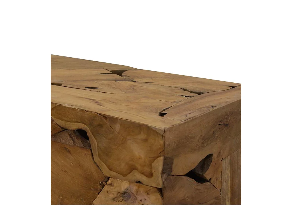 Table basse salon-Table d'appoint 90x50x30 cm Teck véritable Marron SHL59295