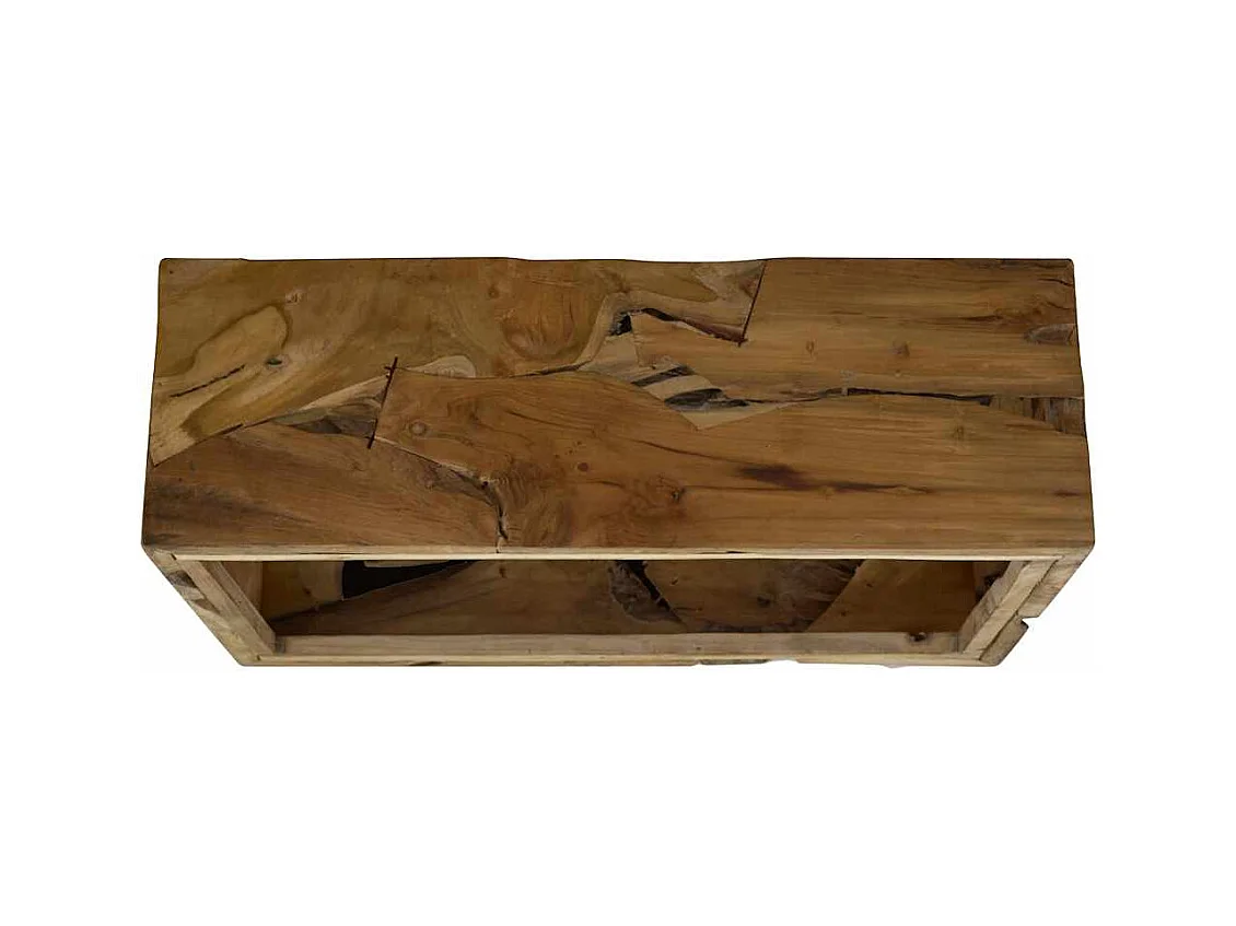 Table basse salon-Table d'appoint 90x50x30 cm Teck véritable Marron SHL59295