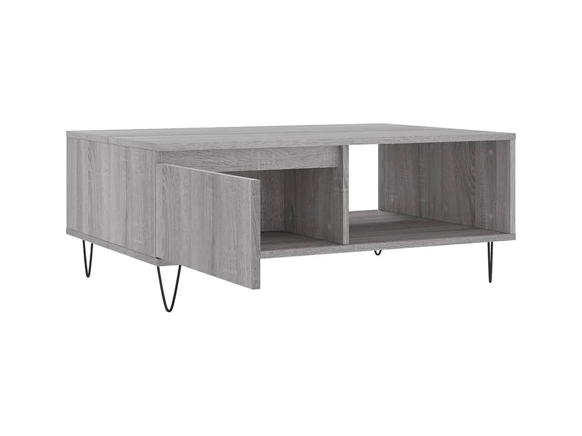 Mesa de centro | Mesa auxiliar madera de ingeniería gris Sonoma 90x90x28 cm SHL22339