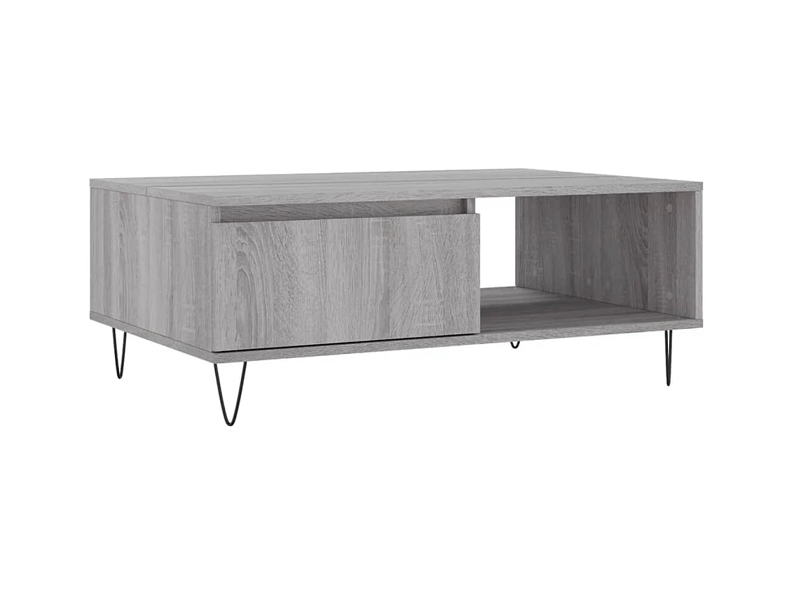 Table basse salon-Table d'appoint sonoma gris 90x60x35 cm bois d'ingénierie SHL78944