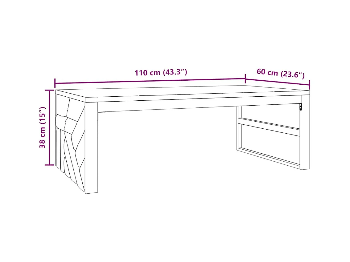 Mesas de centro | Mesa auxiliar 4 pzas contrachapada gris brillante 33x33x33 cm SHL3072