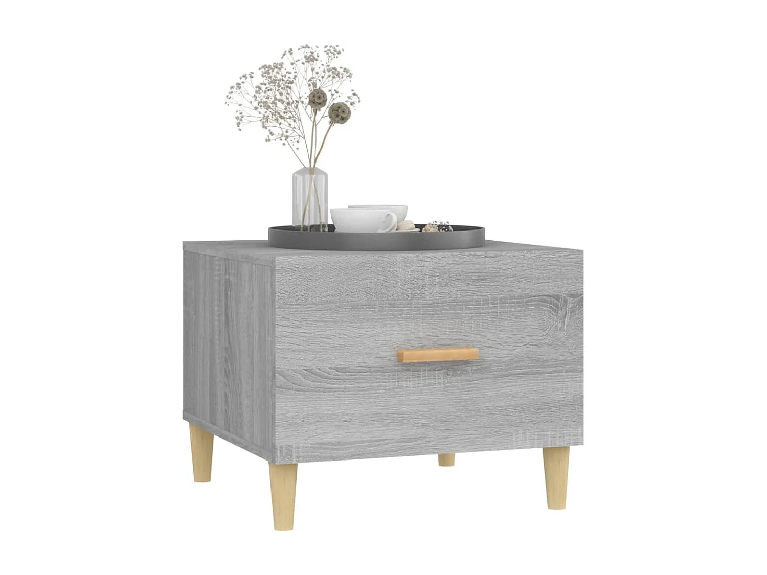 Couchtisch 2er Set-Sofatisch-Beistelltische Grau Sonoma 50x50x40 cm Holzwerkstoff SHL90347