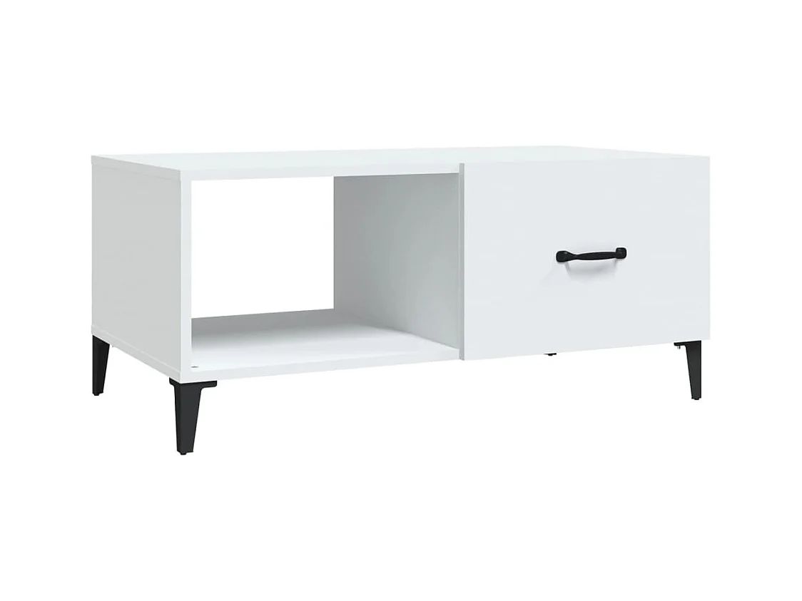 Table basse salon-Table d'appoint blanc 90x50x40 cm bois d'ingénierie SHL88949