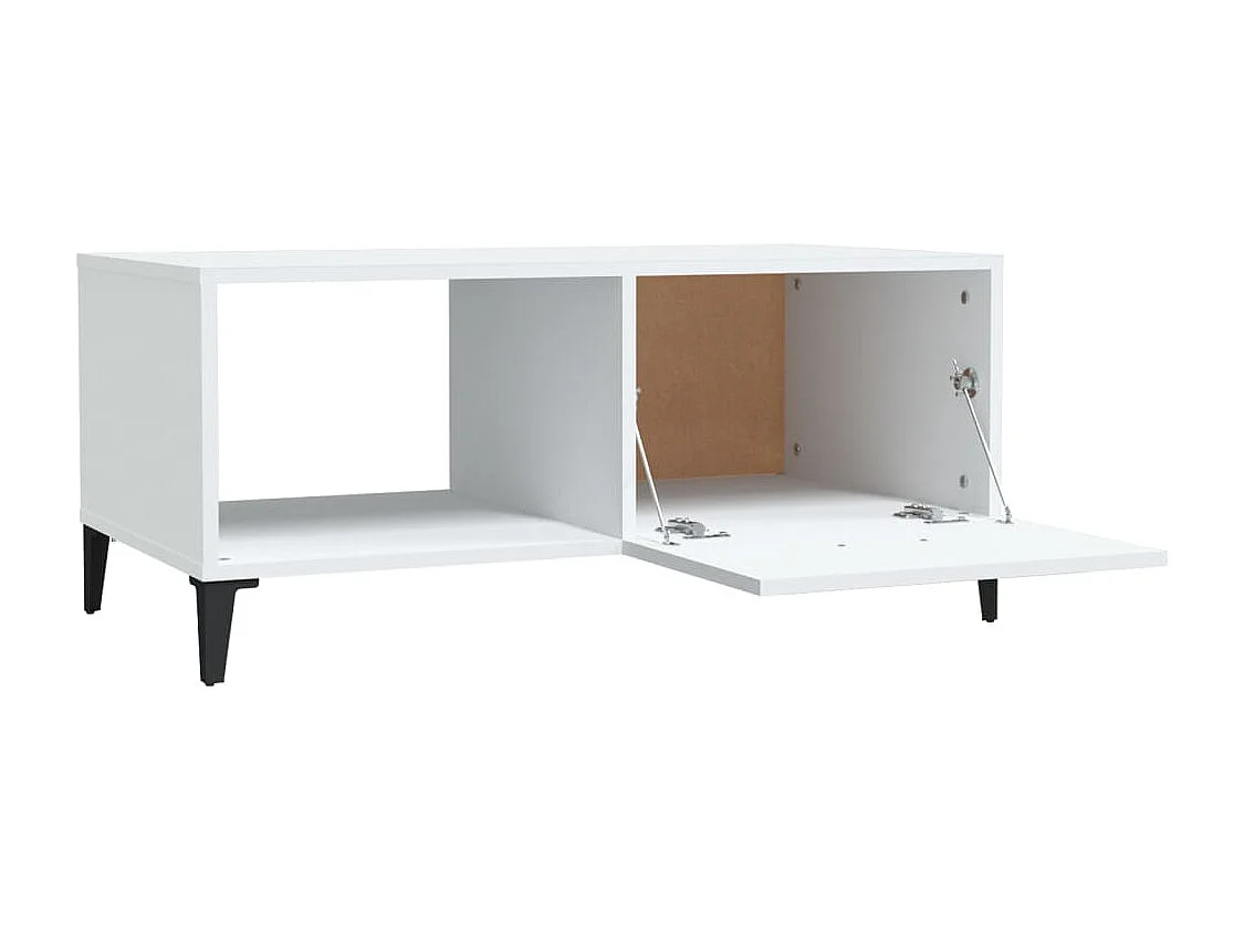 Table basse salon-Table d'appoint blanc 90x50x40 cm bois d'ingénierie SHL88949