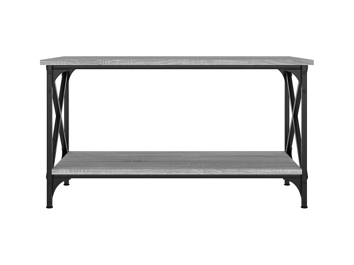 Mesa de centro | Mesa auxiliar madera de ingeniería gris hormigón 90x90x28 cm SHL3797