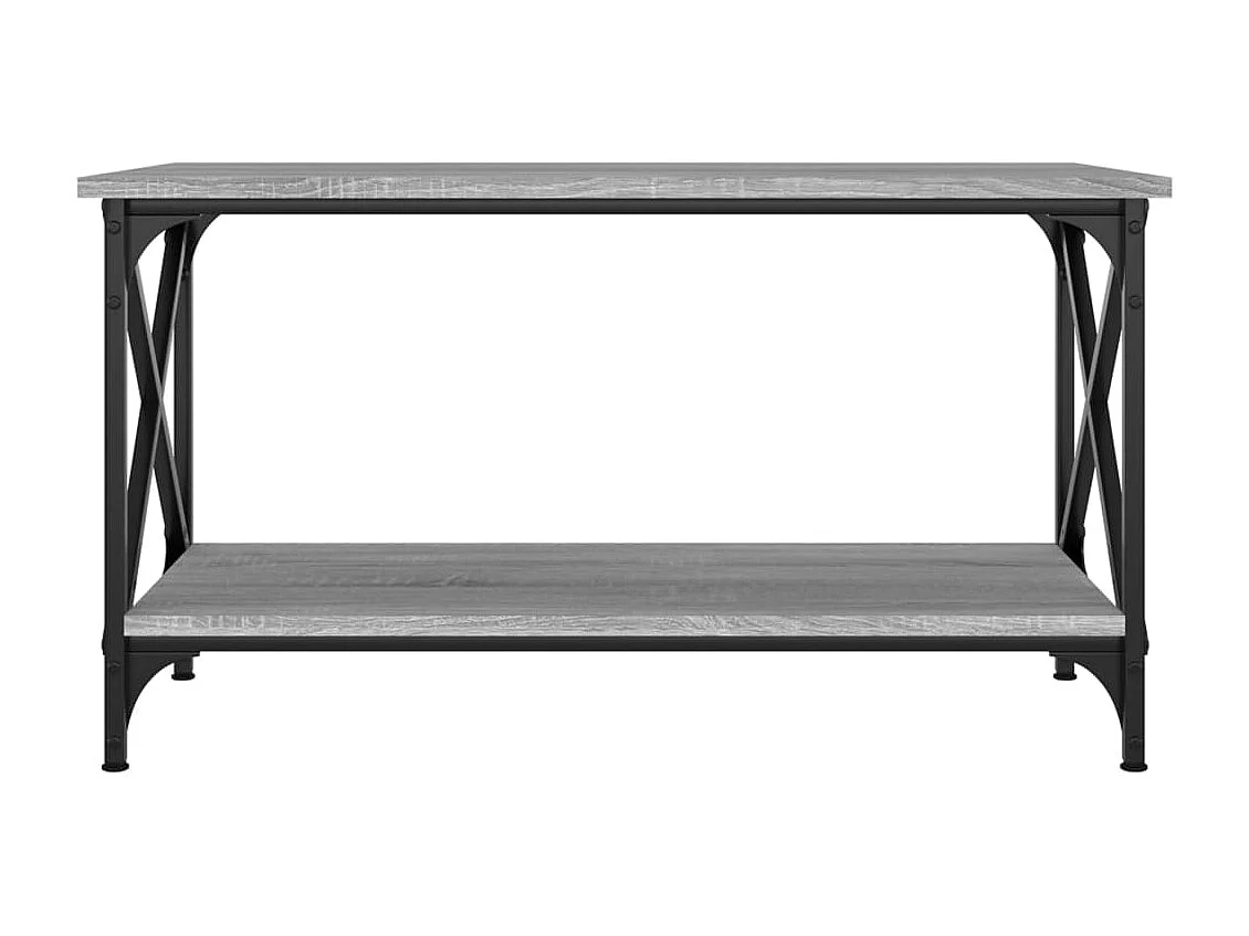 Couchtisch-Wohnzimmertisch-Beistelltische Grau Sonoma 80x45x45 cm Holzwerkstoff und Eisen SHL83615