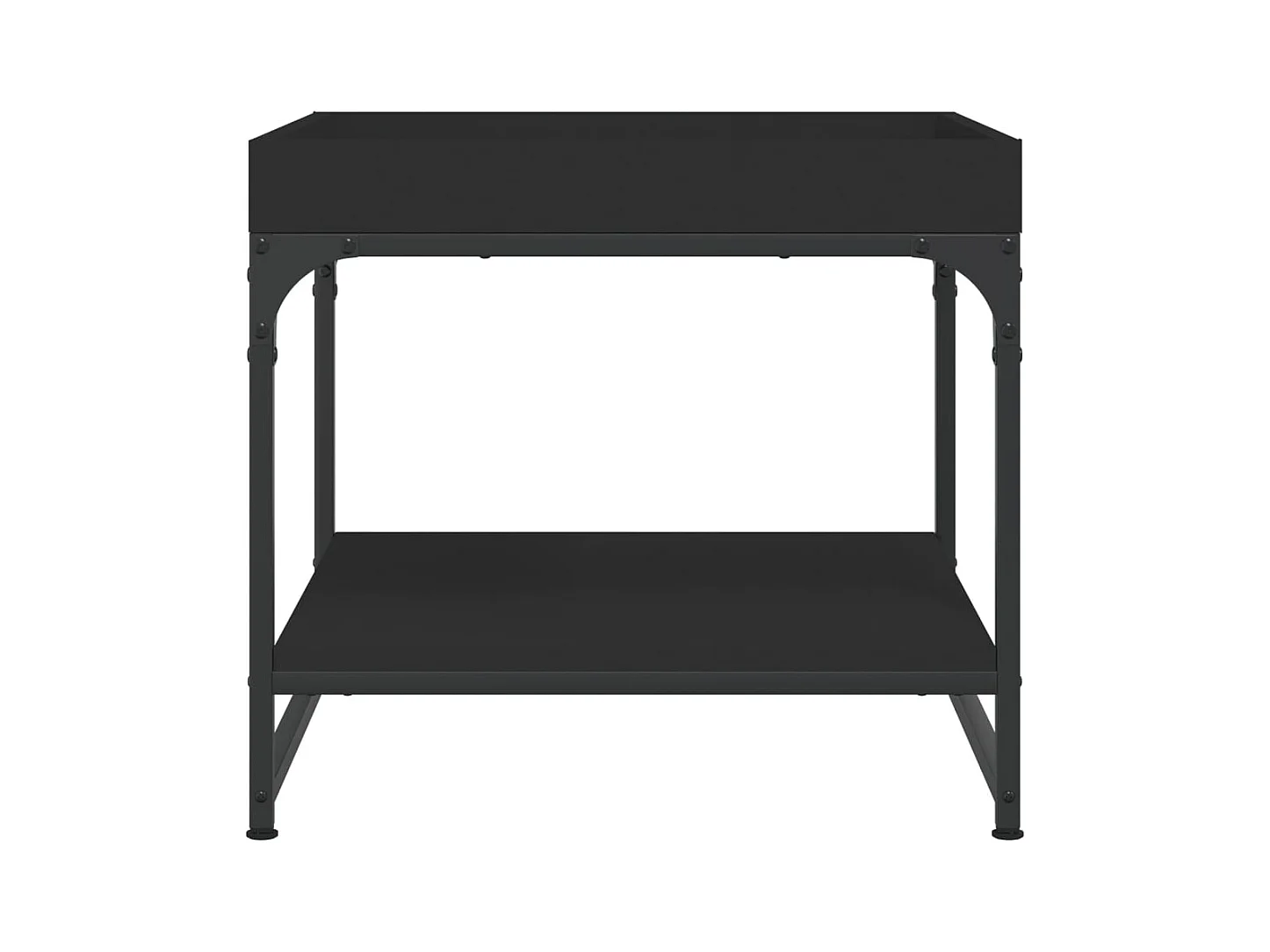 Mesa de centro | Mesa auxiliar y LED madera ingeniería marrón roble 50x50x45 cm SHL2792