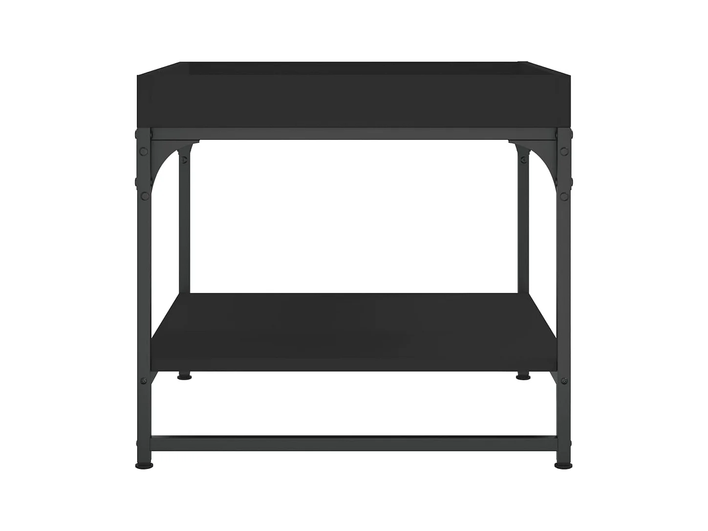 Mesa de centro | Mesa auxiliar y LED madera ingeniería marrón roble 50x50x45 cm SHL2792