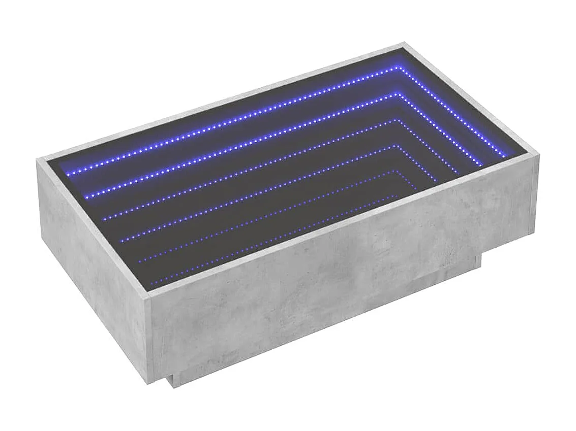 LED Couchtisch-Beistelltische-Sofatisch Betongrau 90x50x30 cm Holzwerkstoff SHL61112