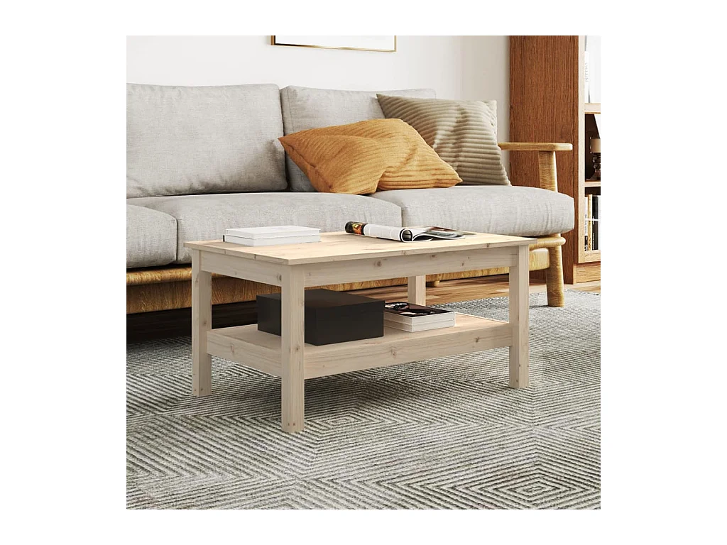 Table basse salon-Table d'appoint 80x50x40 cm Bois massif de pin SHL3155