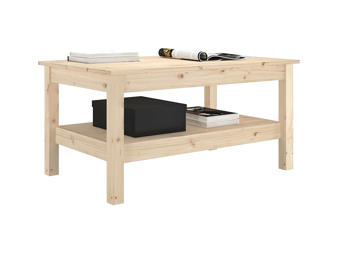 Table basse salon-Table d'appoint 80x50x40 cm Bois massif de pin SHL3155