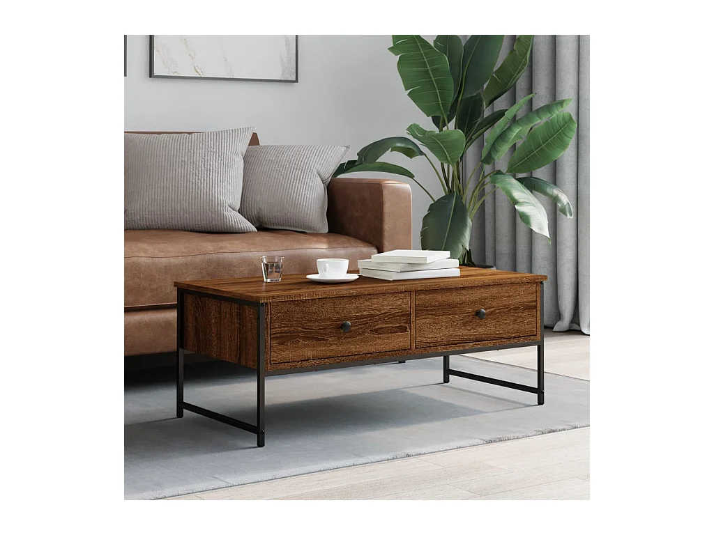 Mesa de centro-Mesa auxiliar de madera maciza de acacia 90x30x40 cm SHL4661