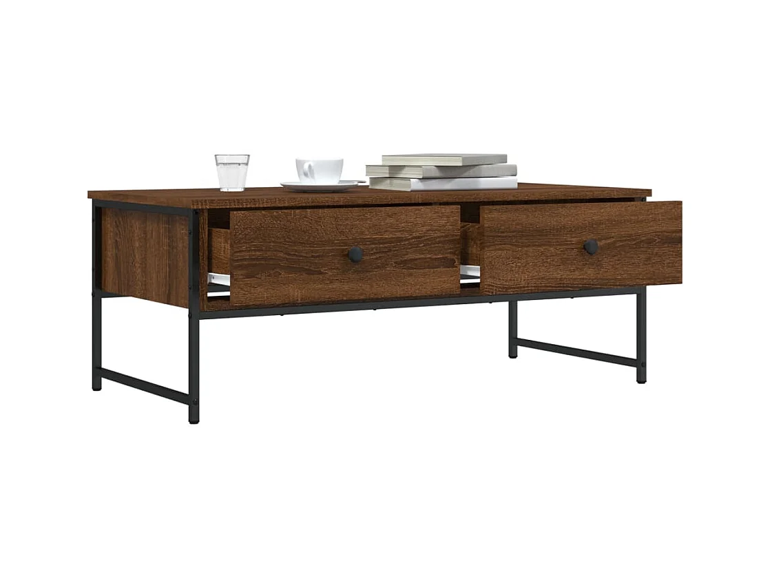 Mesa de centro-Mesa auxiliar de madera maciza de acacia 90x30x40 cm SHL4661