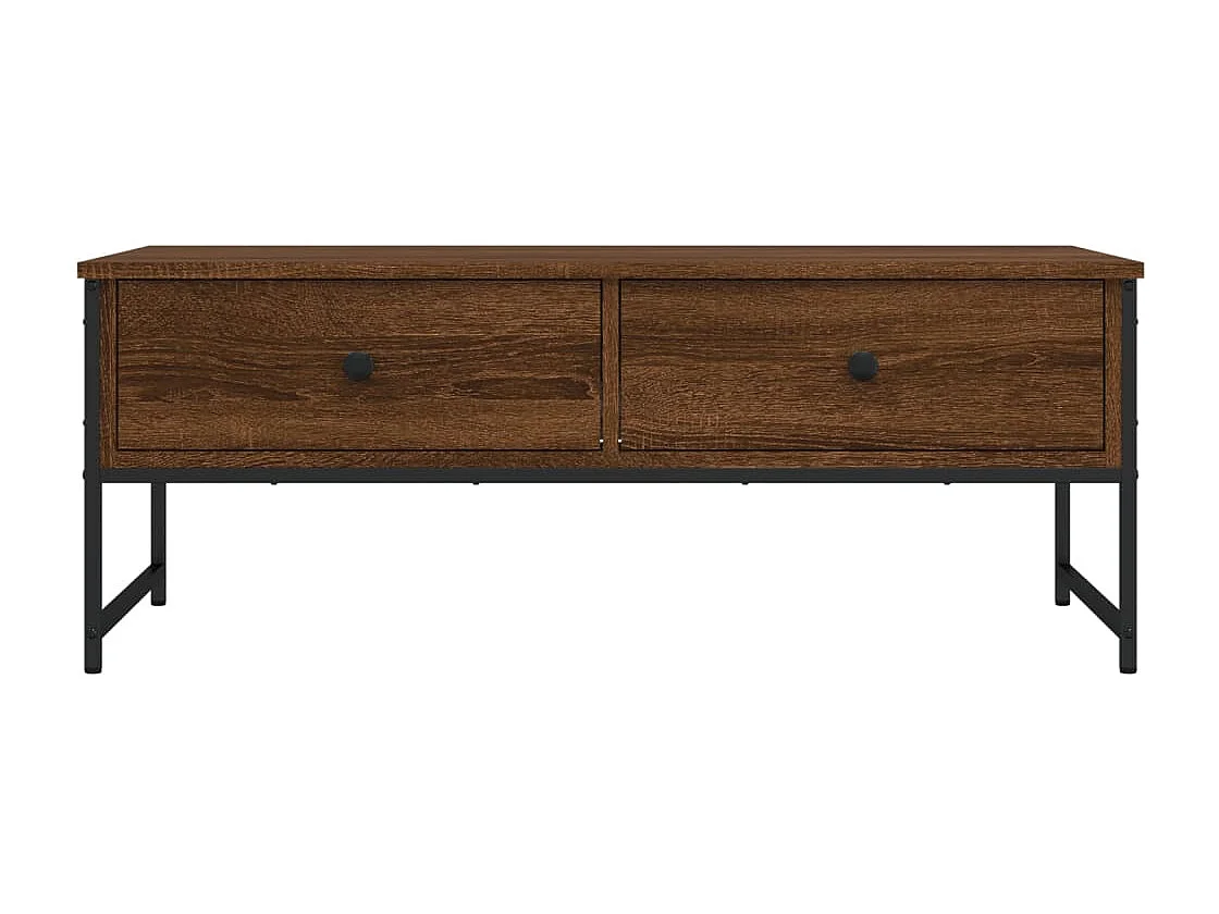 Table basse salon-Table d'appoint chêne marron 101x49x39,5 cm bois d'ingénierie SHL61913