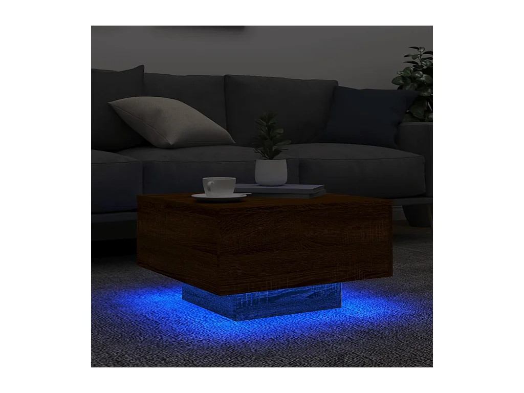 Mesa de centro-Mesa auxiliar de madera de acacia 110x60x45 cm SHL378166