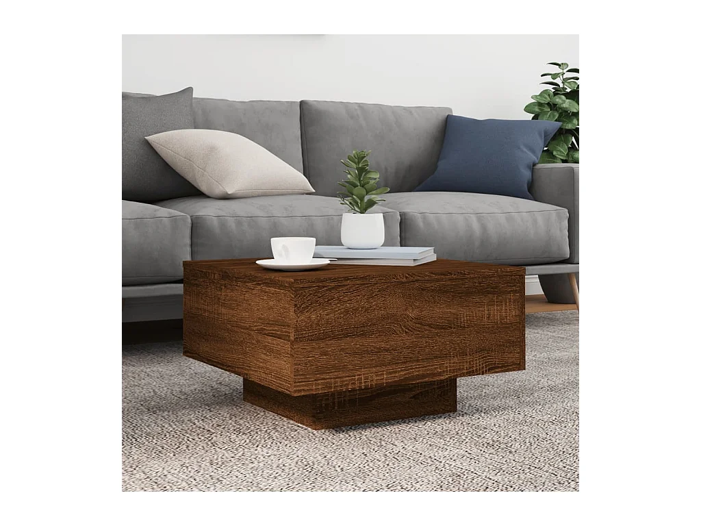 Mesa de centro-Mesa auxiliar de madera de acacia 110x60x45 cm SHL378166