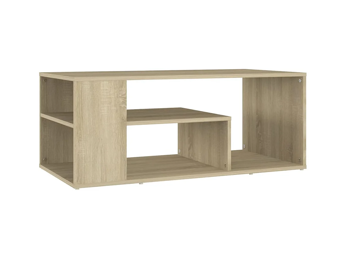 Mesa de centro | Mesa auxiliar de madera de ingeniería blanca 100x50x50 cm SHL4963