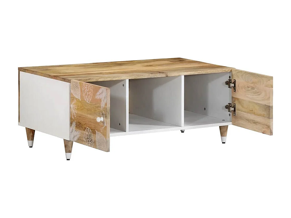 Couchtisch-Wohnzimmertisch-Beistelltische 100x54x40 cm Massivholz Mango SHL57104