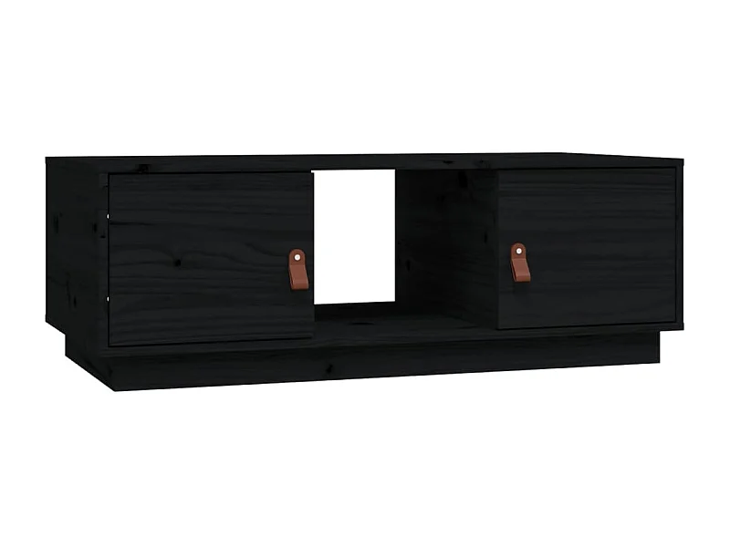 Mesa de centro | Mesa auxiliar madera contrachapada negro 90x50x40 cm SHL2435