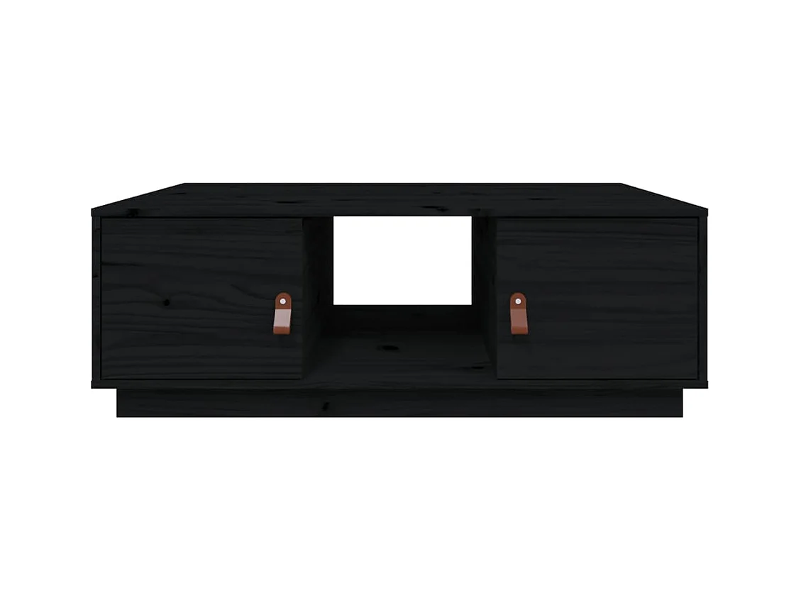 Mesa de centro | Mesa auxiliar madera contrachapada negro 90x50x40 cm SHL2435
